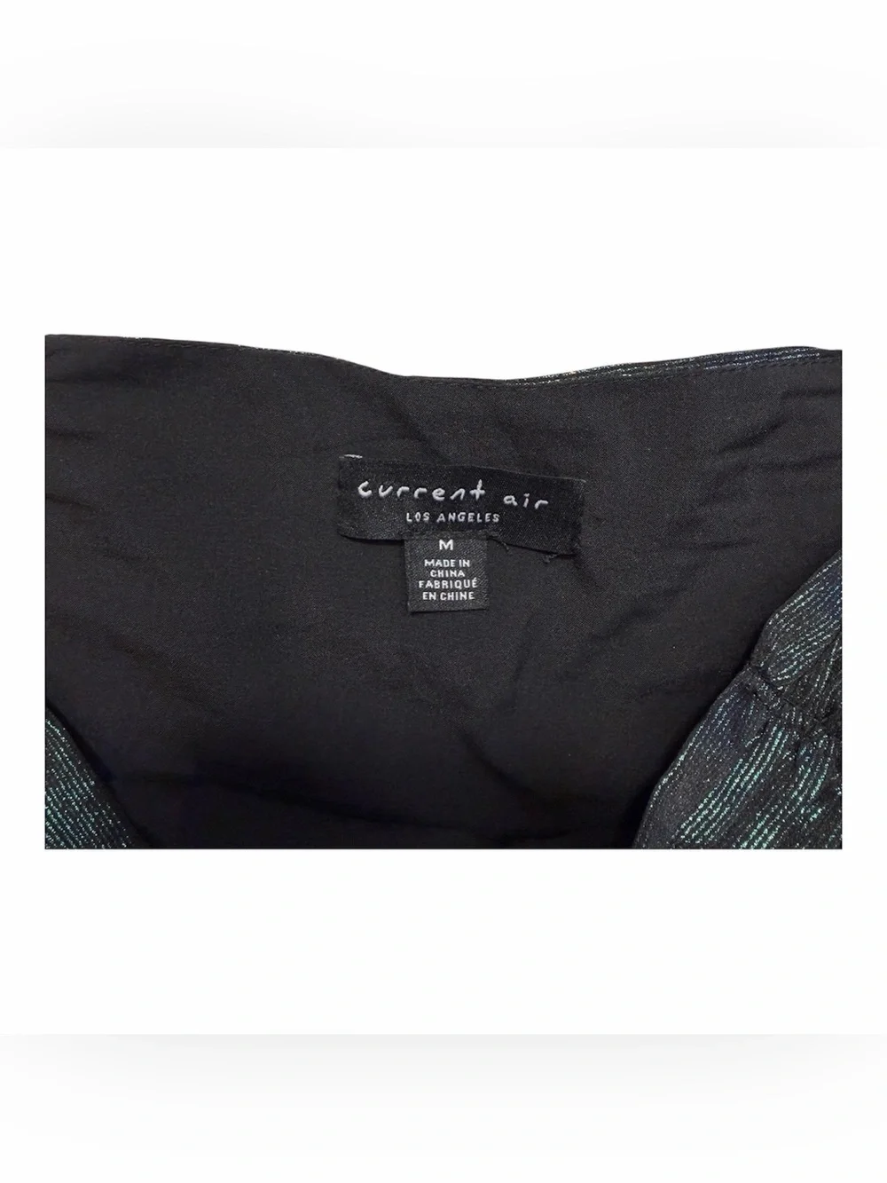 ANTHROPOLOGIE CURRENT AIR Women’s Black Opal Iridescent Pleated Skirt Size M